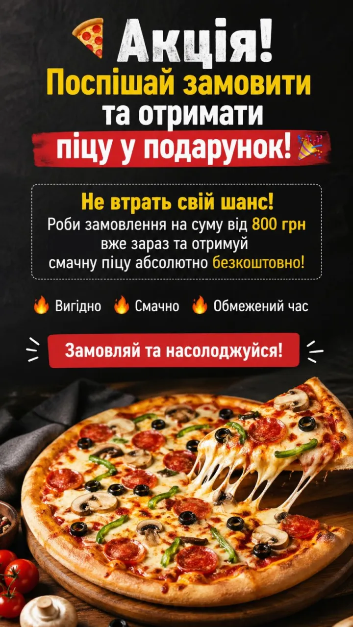 Піца у подарунок